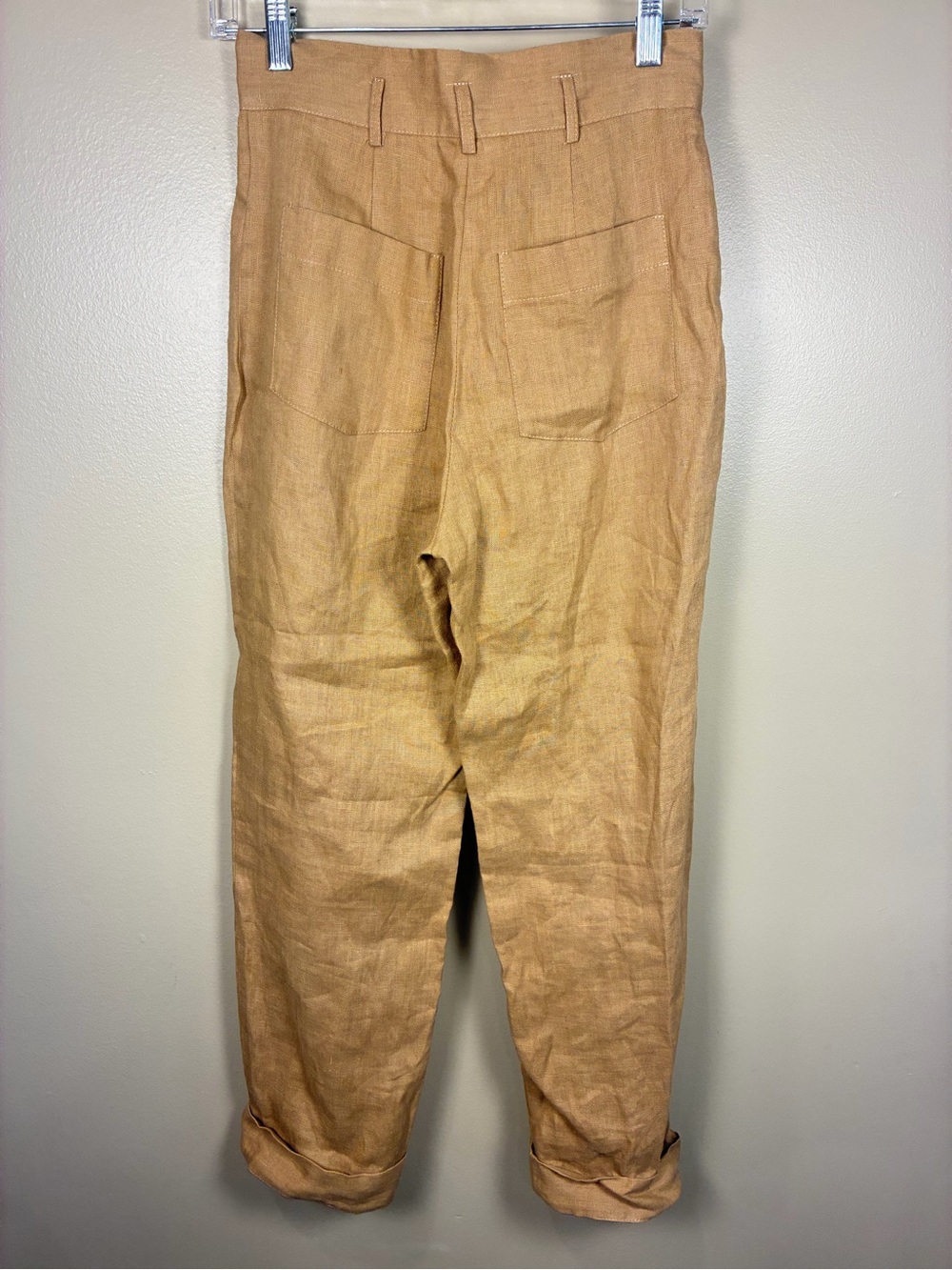 Linen Handmade Studio Lithuania Pleated High Waisted Pants - Picture 6 of 11